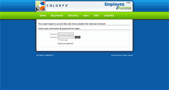 Desktop Screenshot of employee.colorfx.net